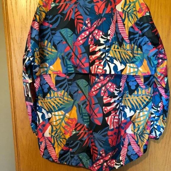 Lauren James multicolored water resistant jacket Kangaroo pouch pocket zipper - Picture 4 of 13